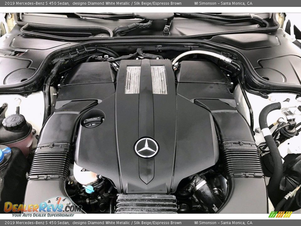2019 Mercedes-Benz S 450 Sedan designo Diamond White Metallic / Silk Beige/Espresso Brown Photo #9