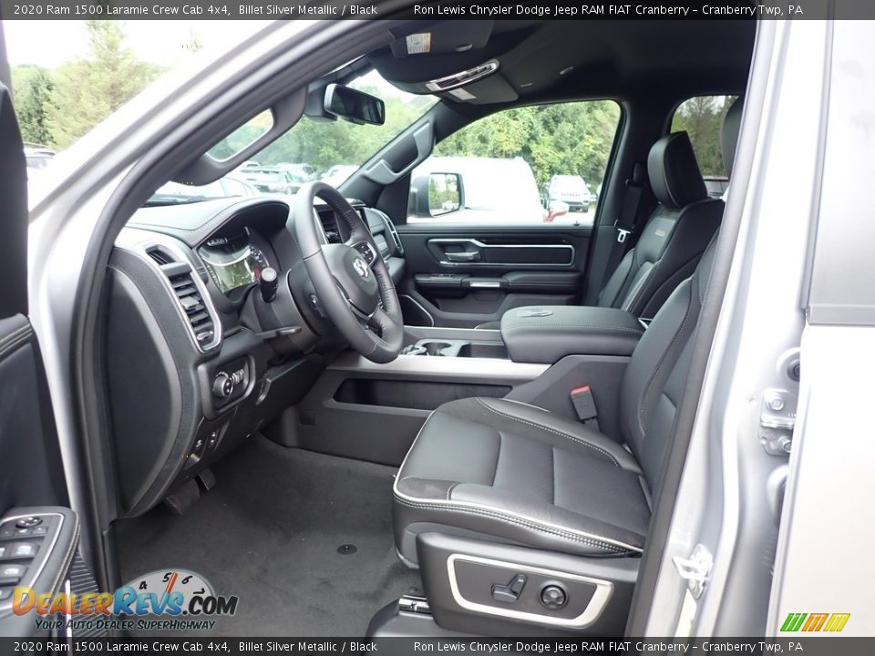 Black Interior - 2020 Ram 1500 Laramie Crew Cab 4x4 Photo #12