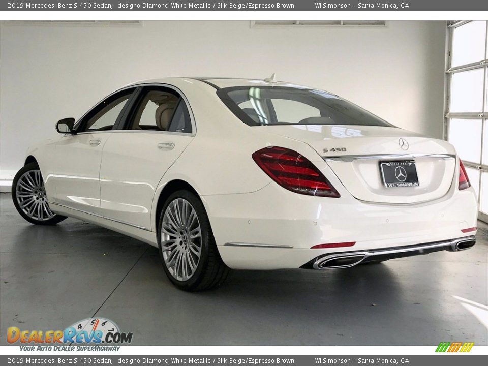 2019 Mercedes-Benz S 450 Sedan designo Diamond White Metallic / Silk Beige/Espresso Brown Photo #10