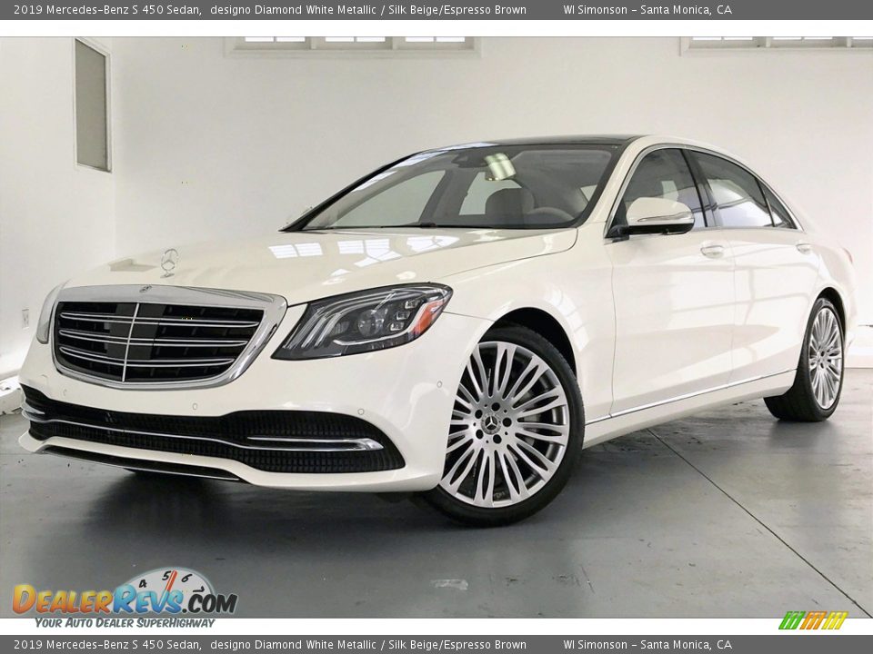 2019 Mercedes-Benz S 450 Sedan designo Diamond White Metallic / Silk Beige/Espresso Brown Photo #12
