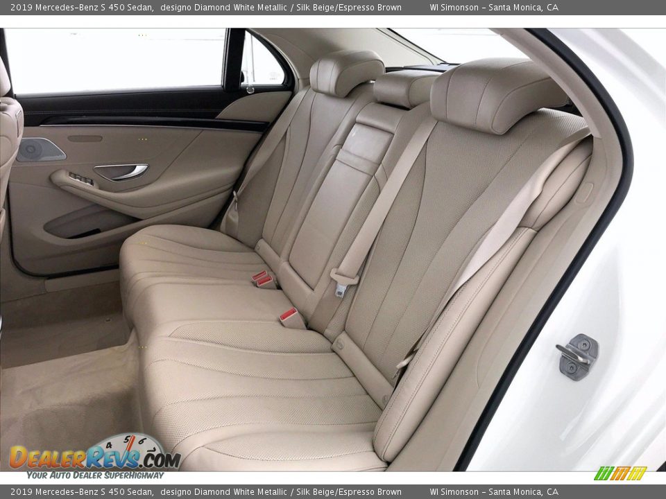 2019 Mercedes-Benz S 450 Sedan designo Diamond White Metallic / Silk Beige/Espresso Brown Photo #15