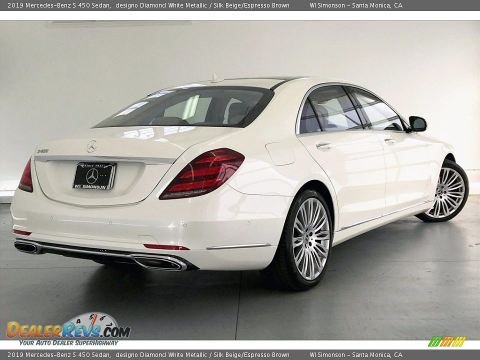 2019 Mercedes-Benz S 450 Sedan designo Diamond White Metallic / Silk Beige/Espresso Brown Photo #16
