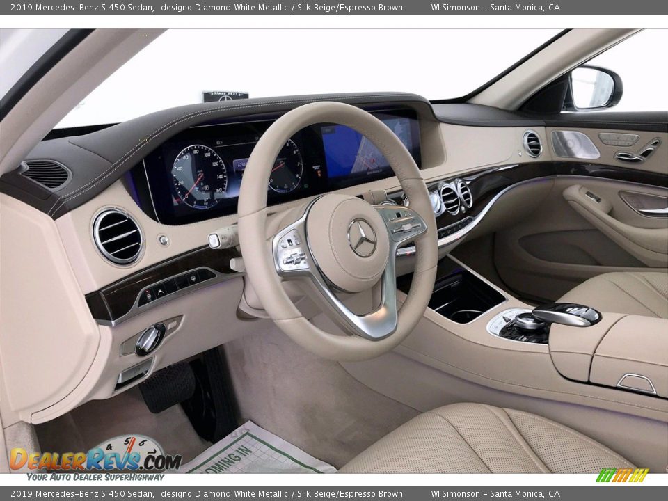 2019 Mercedes-Benz S 450 Sedan designo Diamond White Metallic / Silk Beige/Espresso Brown Photo #22