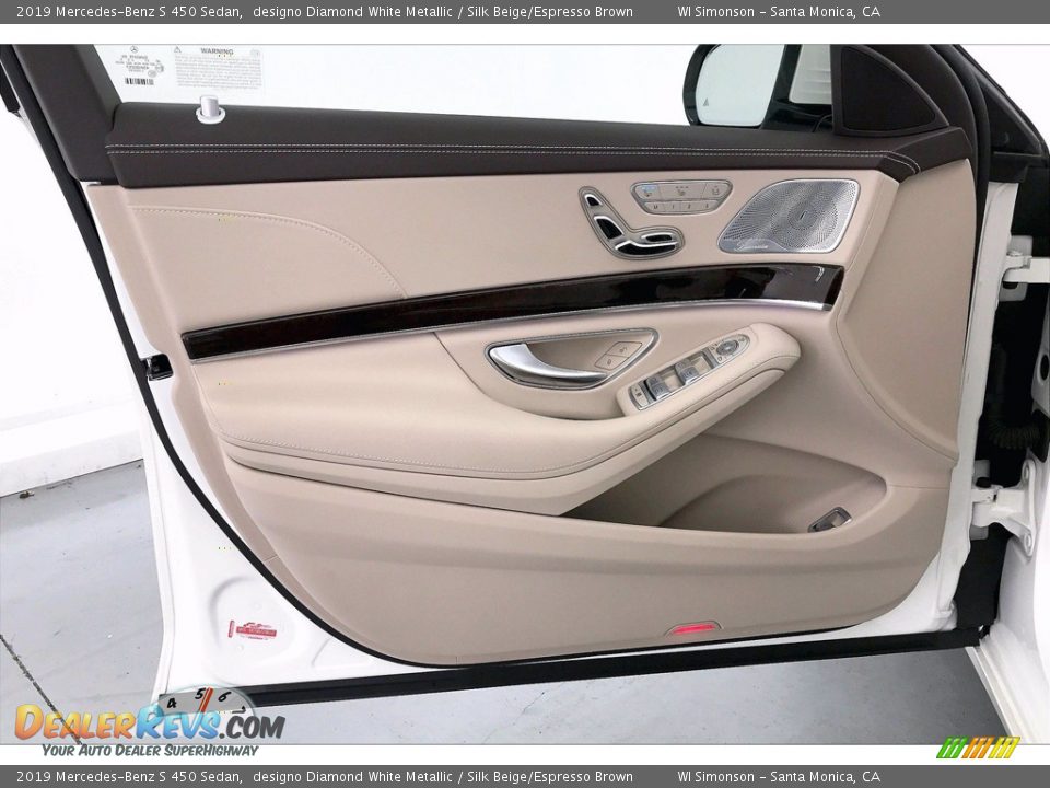 2019 Mercedes-Benz S 450 Sedan designo Diamond White Metallic / Silk Beige/Espresso Brown Photo #25