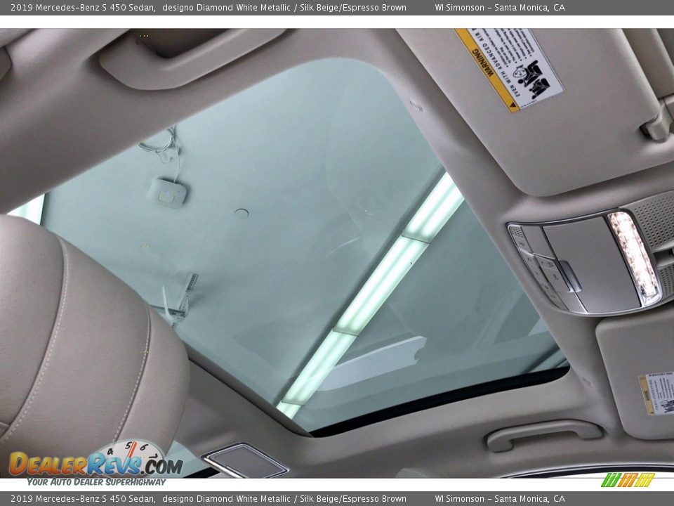 2019 Mercedes-Benz S 450 Sedan designo Diamond White Metallic / Silk Beige/Espresso Brown Photo #29