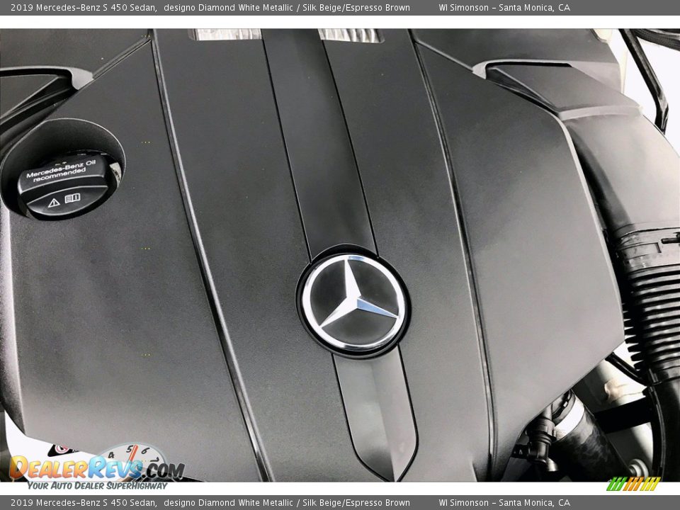 2019 Mercedes-Benz S 450 Sedan designo Diamond White Metallic / Silk Beige/Espresso Brown Photo #31