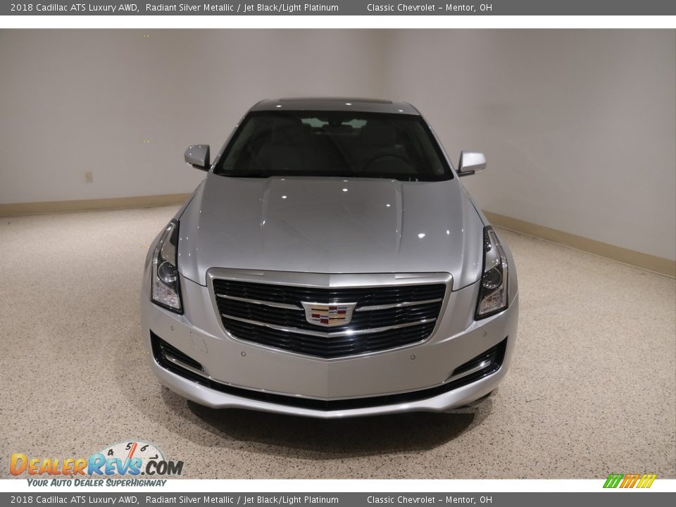 2018 Cadillac ATS Luxury AWD Radiant Silver Metallic / Jet Black/Light Platinum Photo #2