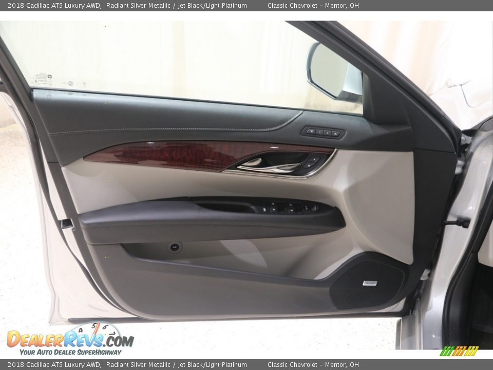 2018 Cadillac ATS Luxury AWD Radiant Silver Metallic / Jet Black/Light Platinum Photo #5