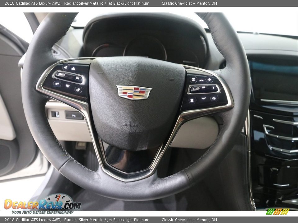 2018 Cadillac ATS Luxury AWD Radiant Silver Metallic / Jet Black/Light Platinum Photo #7