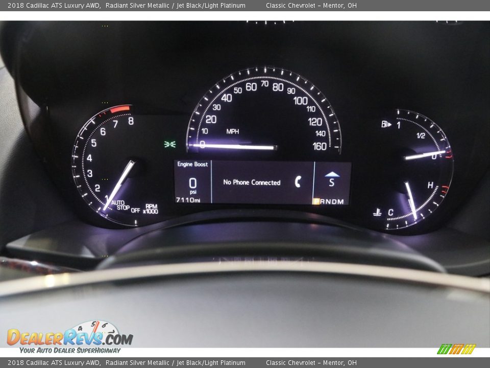 2018 Cadillac ATS Luxury AWD Radiant Silver Metallic / Jet Black/Light Platinum Photo #8