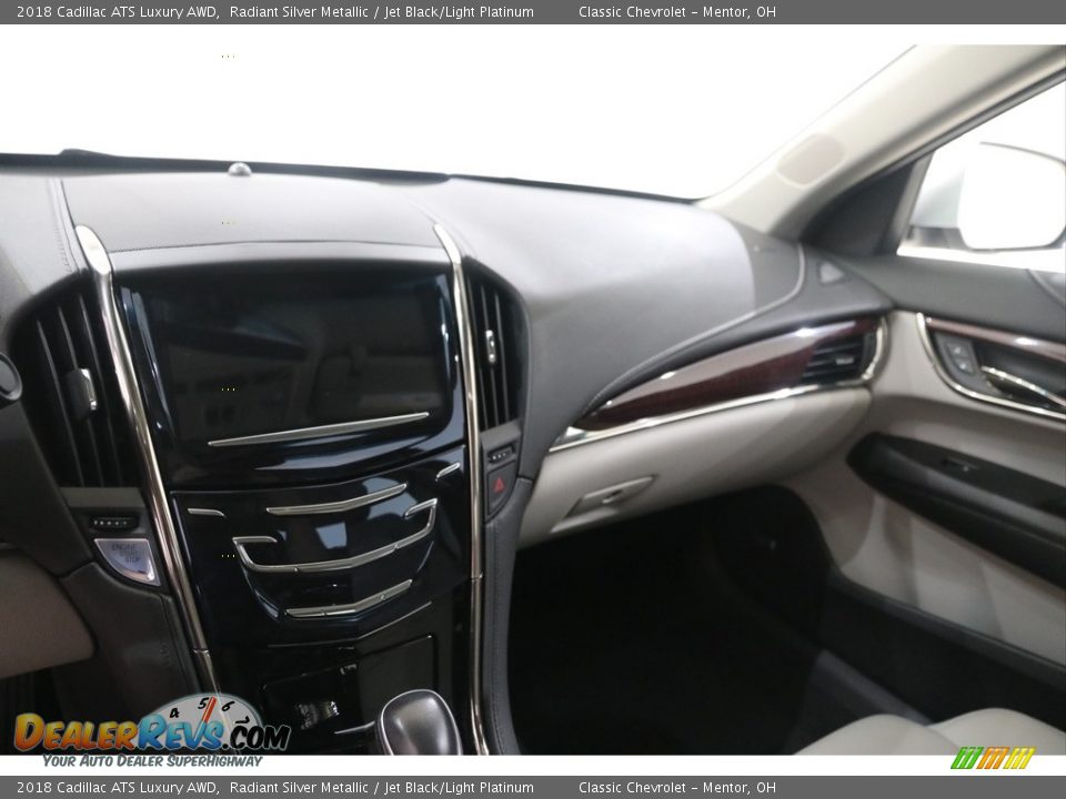 2018 Cadillac ATS Luxury AWD Radiant Silver Metallic / Jet Black/Light Platinum Photo #9