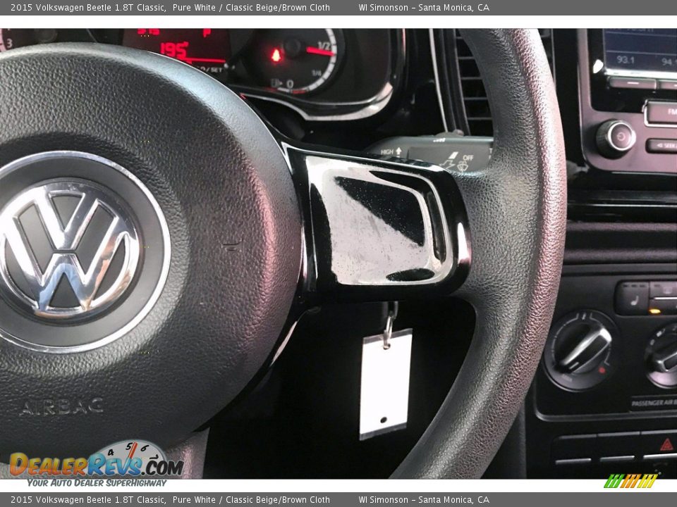 2015 Volkswagen Beetle 1.8T Classic Steering Wheel Photo #18