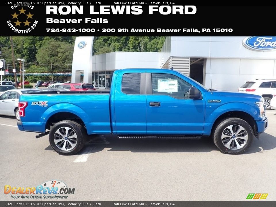 2020 Ford F150 STX SuperCab 4x4 Velocity Blue / Black Photo #1