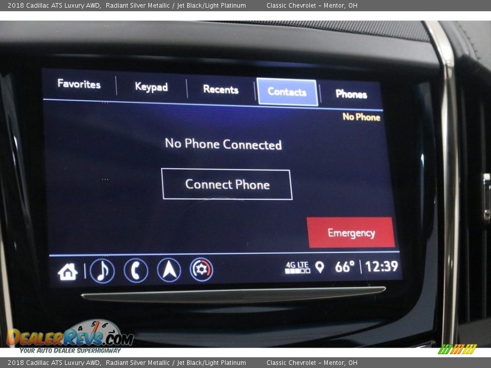 2018 Cadillac ATS Luxury AWD Radiant Silver Metallic / Jet Black/Light Platinum Photo #11