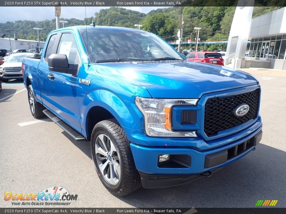 2020 Ford F150 STX SuperCab 4x4 Velocity Blue / Black Photo #3