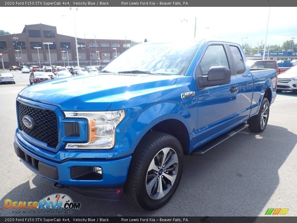 2020 Ford F150 STX SuperCab 4x4 Velocity Blue / Black Photo #5