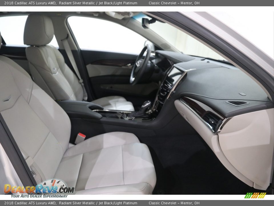 2018 Cadillac ATS Luxury AWD Radiant Silver Metallic / Jet Black/Light Platinum Photo #14