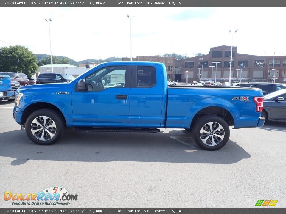 2020 Ford F150 STX SuperCab 4x4 Velocity Blue / Black Photo #6