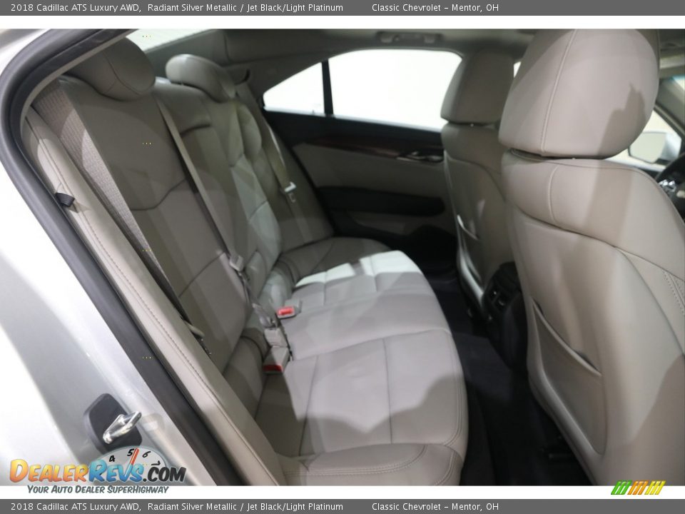 2018 Cadillac ATS Luxury AWD Radiant Silver Metallic / Jet Black/Light Platinum Photo #15