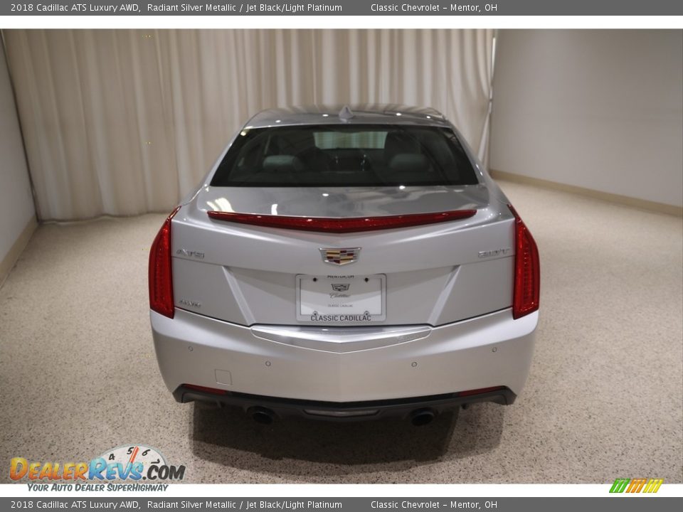 2018 Cadillac ATS Luxury AWD Radiant Silver Metallic / Jet Black/Light Platinum Photo #17