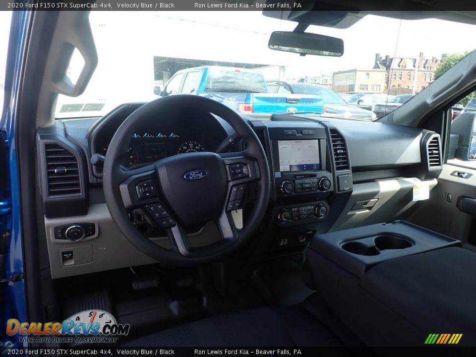 2020 Ford F150 STX SuperCab 4x4 Velocity Blue / Black Photo #13