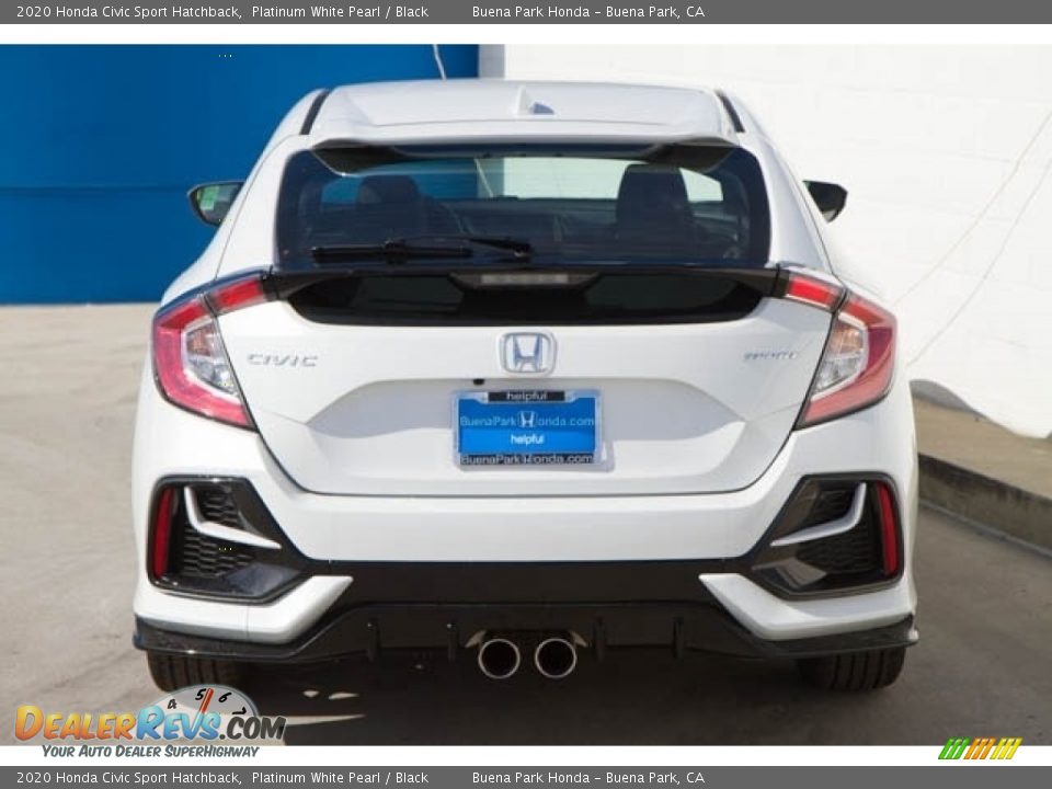 2020 Honda Civic Sport Hatchback Platinum White Pearl / Black Photo #5