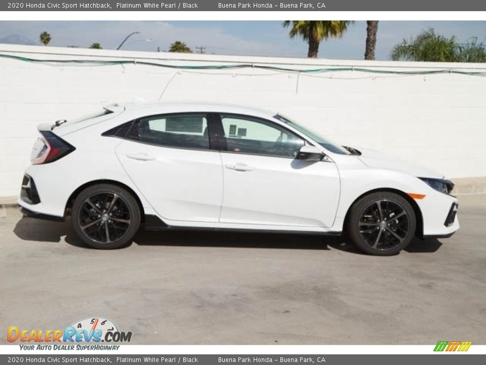 2020 Honda Civic Sport Hatchback Platinum White Pearl / Black Photo #8