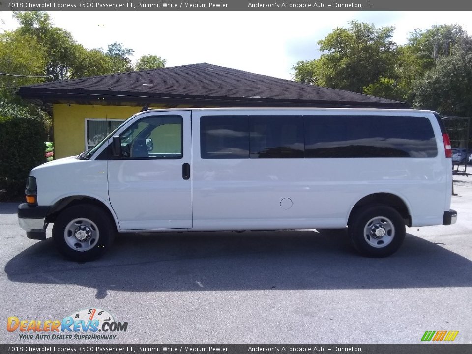 2018 Chevrolet Express 3500 Passenger LT Summit White / Medium Pewter Photo #6