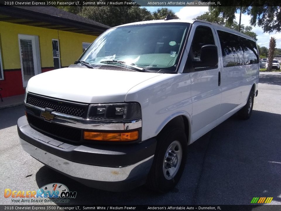 2018 Chevrolet Express 3500 Passenger LT Summit White / Medium Pewter Photo #7