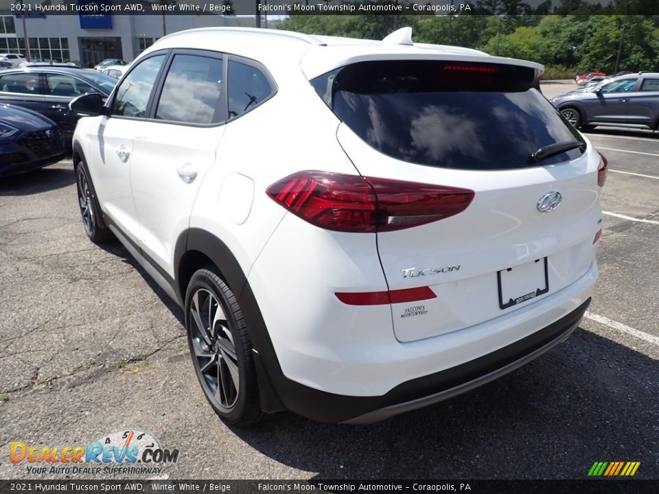 2021 Hyundai Tucson Sport AWD Winter White / Beige Photo #6