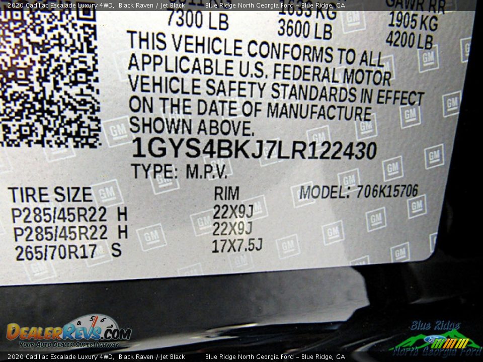 2020 Cadillac Escalade Luxury 4WD Black Raven / Jet Black Photo #30