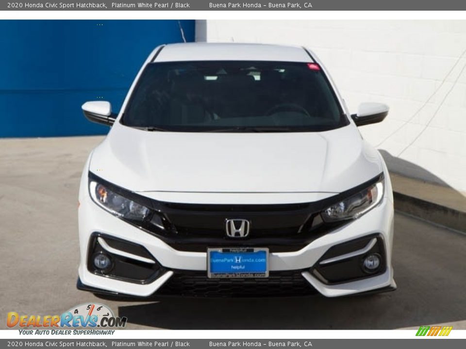 2020 Honda Civic Sport Hatchback Platinum White Pearl / Black Photo #3