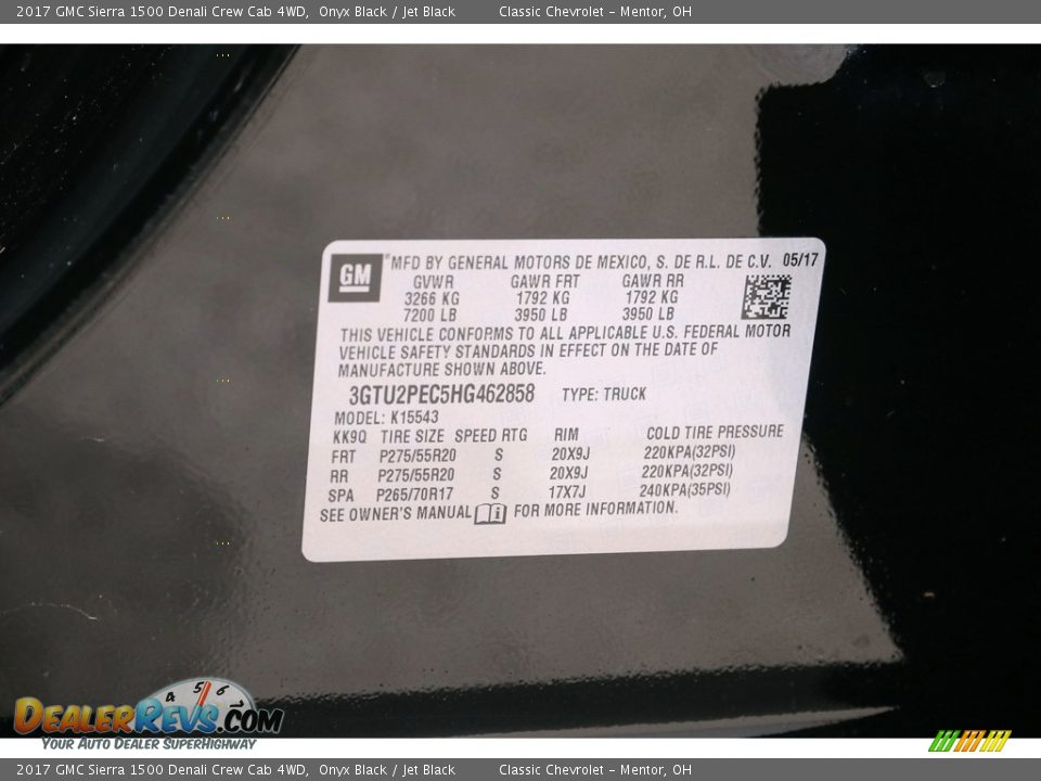 2017 GMC Sierra 1500 Denali Crew Cab 4WD Onyx Black / Jet Black Photo #21