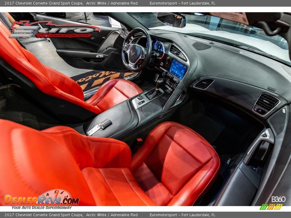 2017 Chevrolet Corvette Grand Sport Coupe Arctic White / Adrenaline Red Photo #4