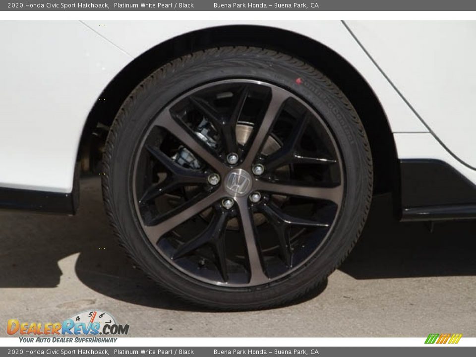 2020 Honda Civic Sport Hatchback Platinum White Pearl / Black Photo #10