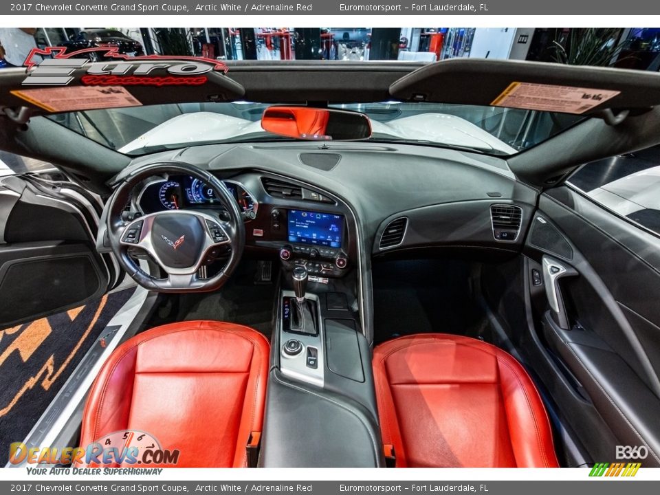 2017 Chevrolet Corvette Grand Sport Coupe Arctic White / Adrenaline Red Photo #5