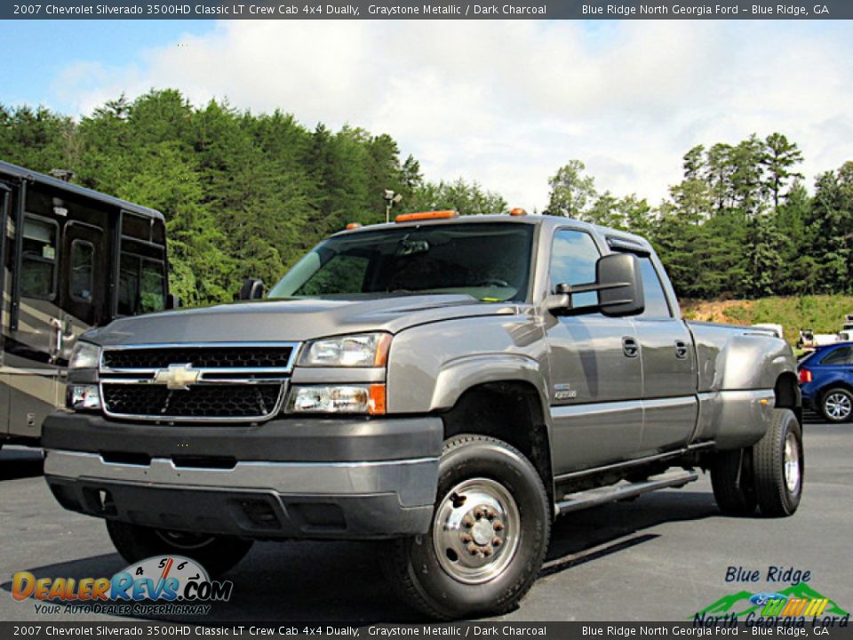 2007 Chevrolet Silverado 3500HD Classic LT Crew Cab 4x4 Dually Graystone Metallic / Dark Charcoal Photo #1