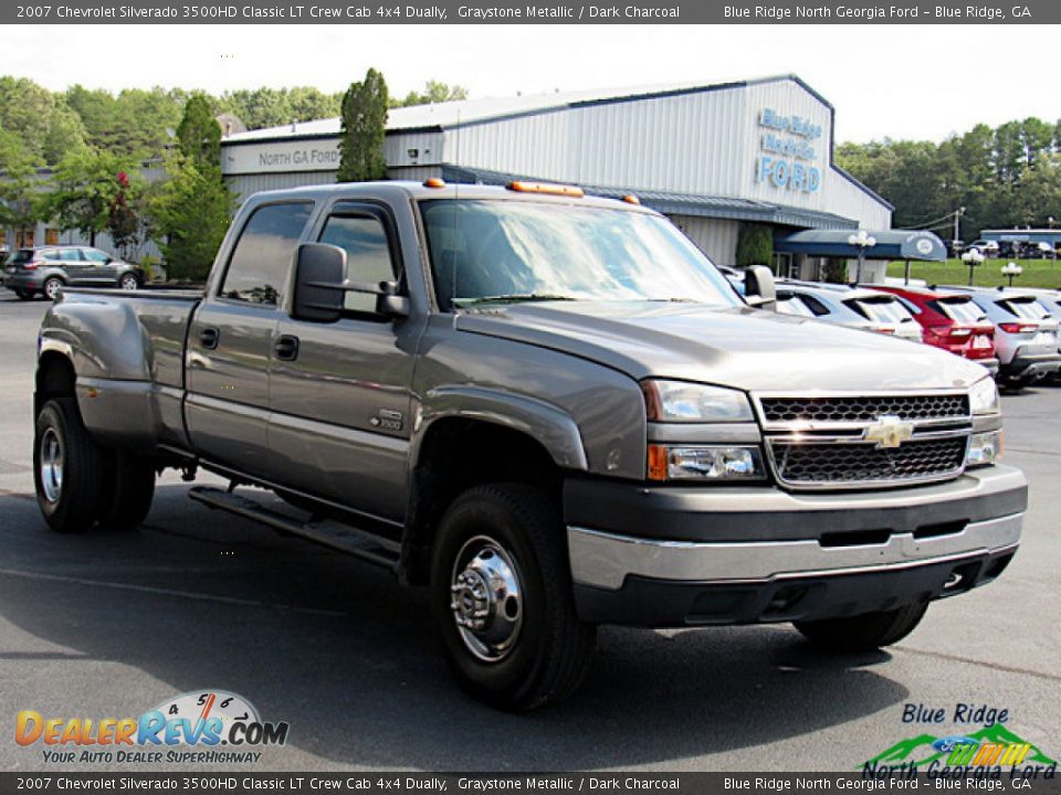 2007 Chevrolet Silverado 3500HD Classic LT Crew Cab 4x4 Dually Graystone Metallic / Dark Charcoal Photo #7