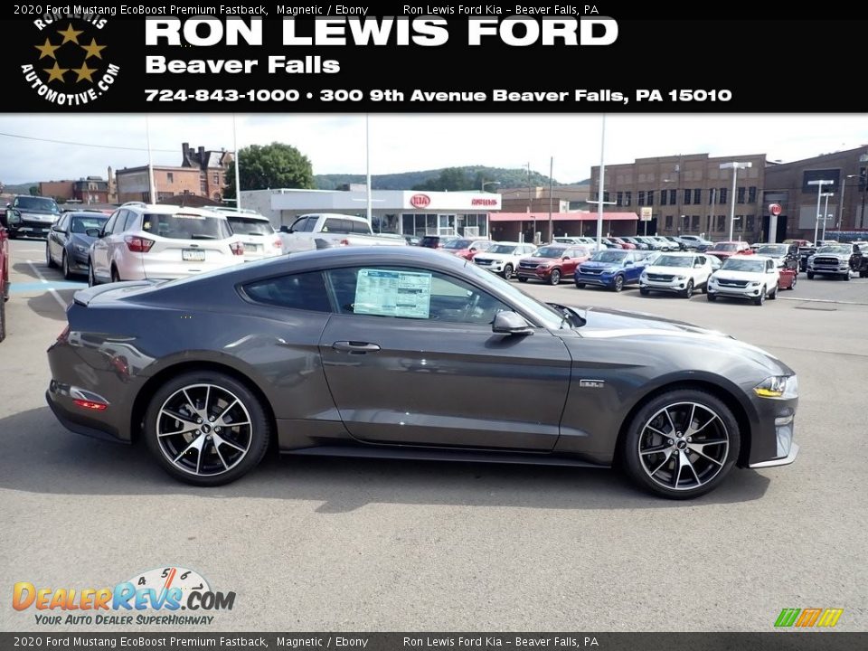 2020 Ford Mustang EcoBoost Premium Fastback Magnetic / Ebony Photo #1