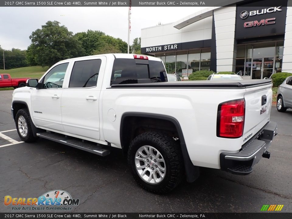 2017 GMC Sierra 1500 SLE Crew Cab 4WD Summit White / Jet Black Photo #10