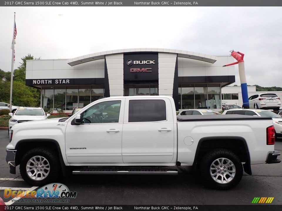 2017 GMC Sierra 1500 SLE Crew Cab 4WD Summit White / Jet Black Photo #11