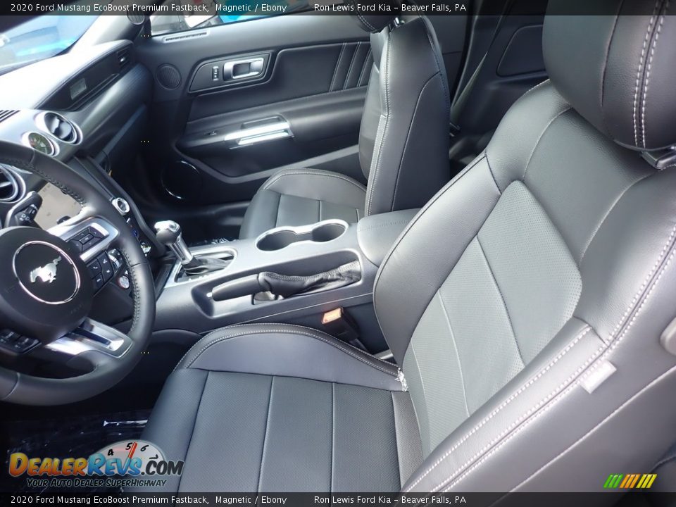 Front Seat of 2020 Ford Mustang EcoBoost Premium Fastback Photo #13