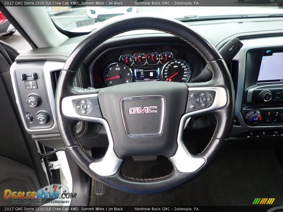 2017 GMC Sierra 1500 SLE Crew Cab 4WD Summit White / Jet Black Photo #22