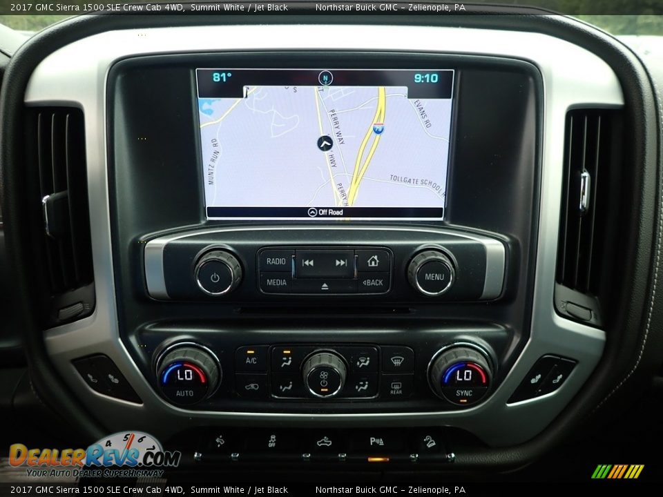 2017 GMC Sierra 1500 SLE Crew Cab 4WD Summit White / Jet Black Photo #24