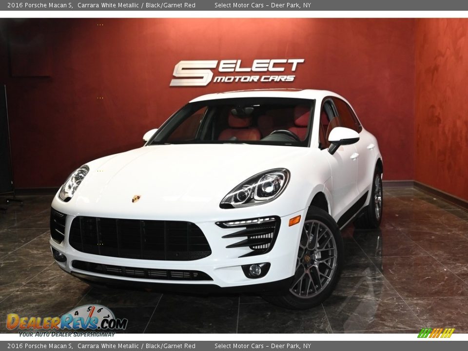 2016 Porsche Macan S Carrara White Metallic / Black/Garnet Red Photo #1