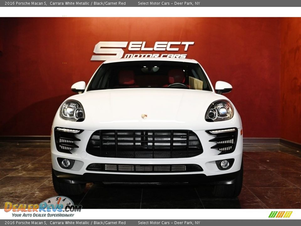 2016 Porsche Macan S Carrara White Metallic / Black/Garnet Red Photo #2