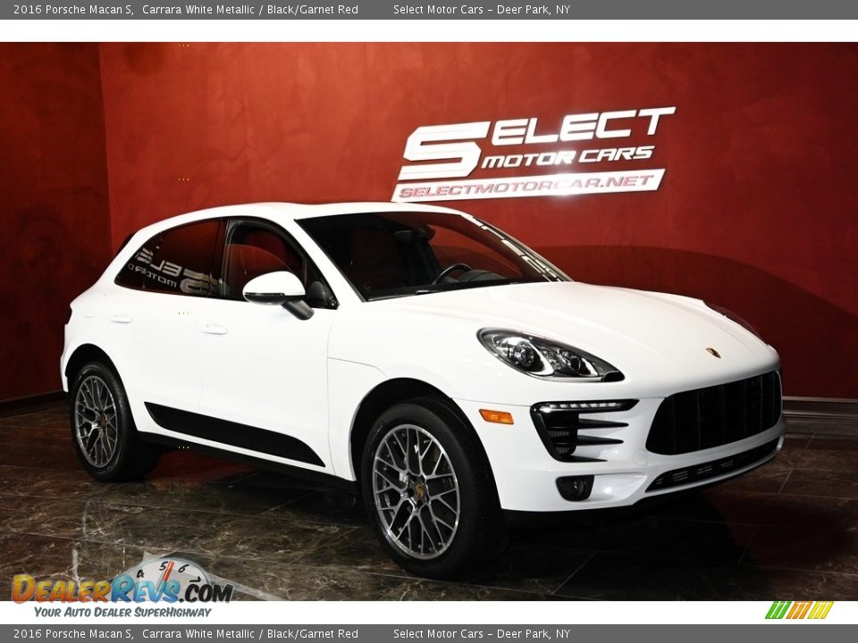 2016 Porsche Macan S Carrara White Metallic / Black/Garnet Red Photo #3