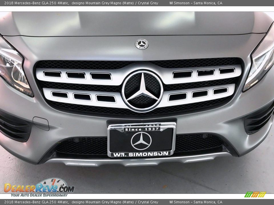 2018 Mercedes-Benz GLA 250 4Matic designo Mountain Grey Magno (Matte) / Crystal Grey Photo #33