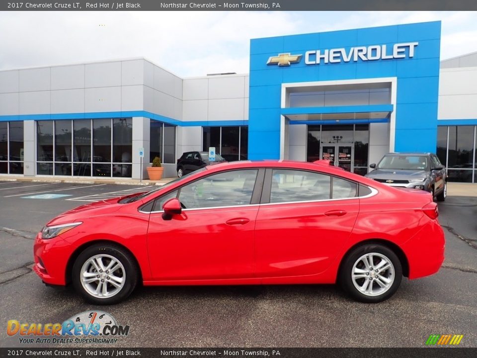 2017 Chevrolet Cruze LT Red Hot / Jet Black Photo #3