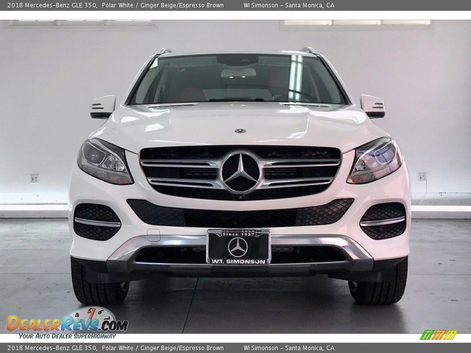 2018 Mercedes-Benz GLE 350 Polar White / Ginger Beige/Espresso Brown Photo #2